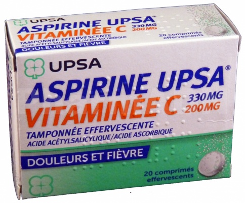 Aspirine UPSA Vitaminée C Tamponnée effervescente