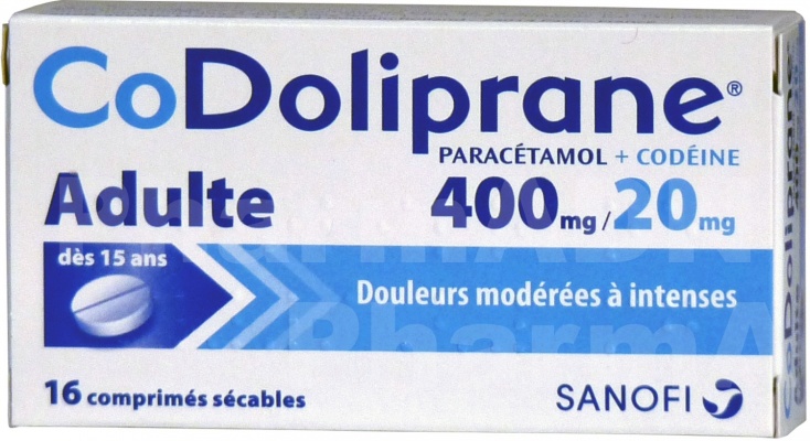 CoDoliprane adulte 400 mg / 20 mg