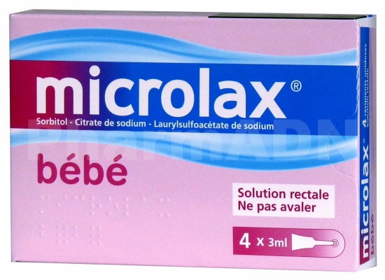 Microlax bebe sorbitol citrate et laurilsulfoacetate de sodium
