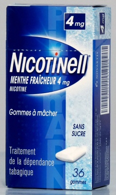 Nicotinell menthe fraicheur 4 mg sans sucre