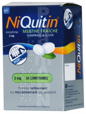 Niquitin menthe fraiche 2 mg