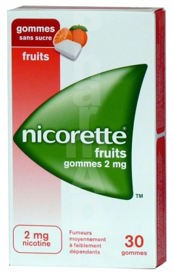 Nicorette fruits 2 mg sans sucre