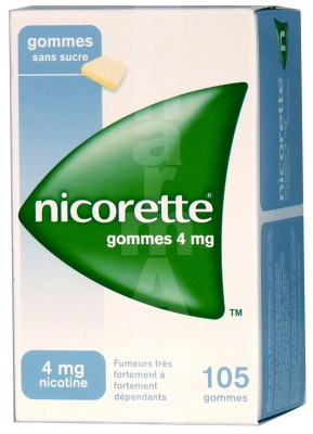 Nicorette 4 mg sans sucre