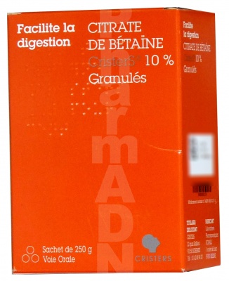 Citrate de betaine cristers 10 %