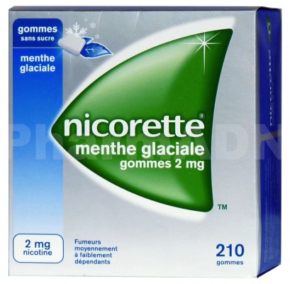 Nicorette menthe glaciale 2 mg sans sucre