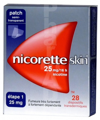 Nicoretteskin 25 mg/16 heures