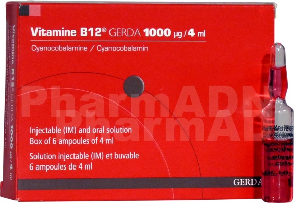 Vitamine B12 Gerda 1000 µg/4 mL