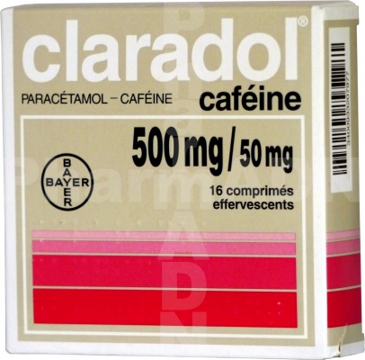 Claradol cafeine 500 mg/50 mg