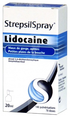 Strepsilspray (à la lidocaïne)