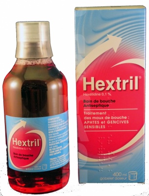 Hextril 0,1 %, bain de bouche