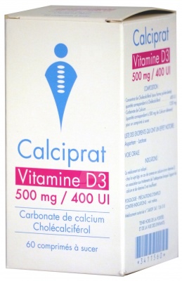 Calcium vitamine D3 biogaran 500 mg/400 ui