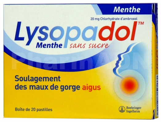 Lysopadol - Menthe Sans Sucre