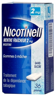 Nicotinell menthe fraicheur 2 mg sans sucre