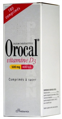 Orocal Vitamine D3 500 mg/400 UI