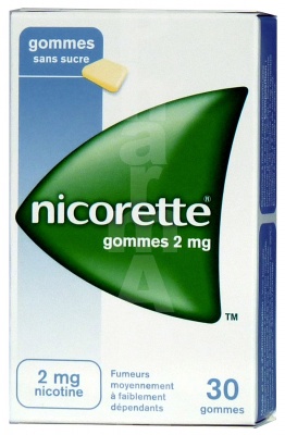 Nicorette 2 mg sans sucre