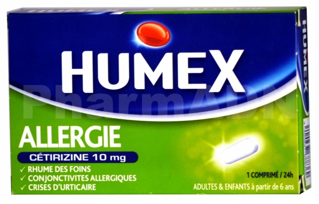 Humex Allergie Cétirizine 10 mg