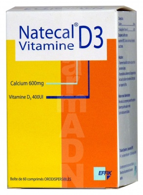 Natecal Vitamine D3 600 mg/400 ui