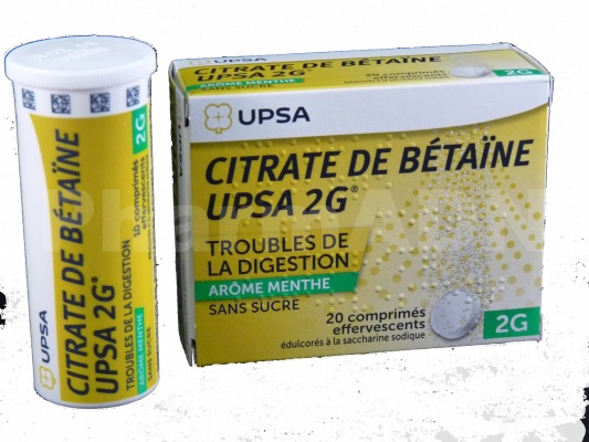 Citrate de betaine UPSA - Menthe - Sans sucre